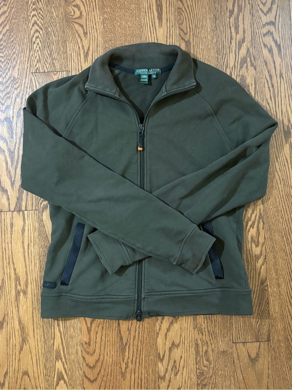 Lauren Ralph Lauren Olive Green Women’s Full-Zip Athletic Sweater